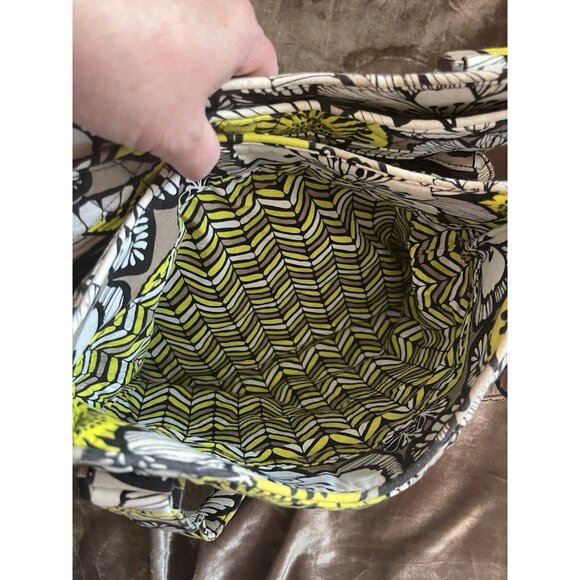 Vera Bradley Retired Emily Satchel Citron Quilted Shoulder Purse NICE SEE PHOTOS - Picture 6 of 16